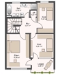 Grundriss OG - Familienfreundliches Reihenmittelhaus mit ausgebautem Dachgeschoss und großem Platzangebot