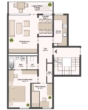 Grundriss - 3-Zimmer-Wohnung mit Balkon und praktischer Raumaufteilung