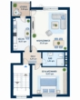 Grundriss - Gepflegte 2-Zimmer-Wohnung mit Stellplatz und Balkon in Hannover