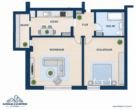 Grundriss neu - Gepflegte 2-Zimmer Wohnung mitten in Varhenwald-List