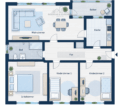 Grundriss - Sanierte 4-Zimmer-Wohnung mit Balkon in Langenhagen