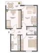 Grundriss - 3-Zimmer-Wohnung mit Balkon, Garage und guter Raumaufteilung in Alt-Garbsen