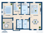 Grundriss - Großzügige 3-Zimmer-Dachgeschosswohnung mit sonniger Dachterrasse & zwei Bädern