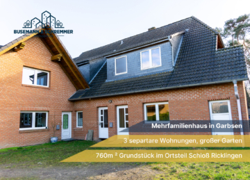 Mehrfamilienhaus mit 3 Wohneinheiten und tollem Garten mit Blick ins Grüne, 30826 Garbsen, Mehrfamilienhaus