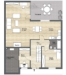 Grundriss Erdgeschoss - Wohnen mit Charakter – Individuell geschnittenes Reihenendhaus mit Kamin, Garten & Garage