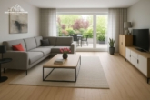 Einrichtungsbeispiel Wohnzimmer - Großzügige 3,5-Zimmer-Wohnung mit Terrasse, Balkon und Tiefgaragenstellplatz in top Lage